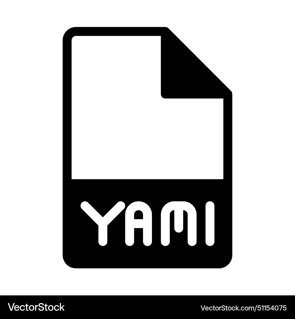 Yaml file type icon document files and folder vector image
