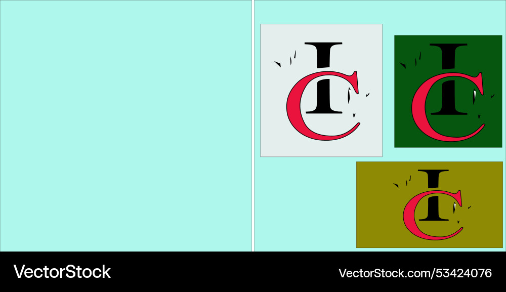 A logo with an attractive shape and color combinat Vector Image