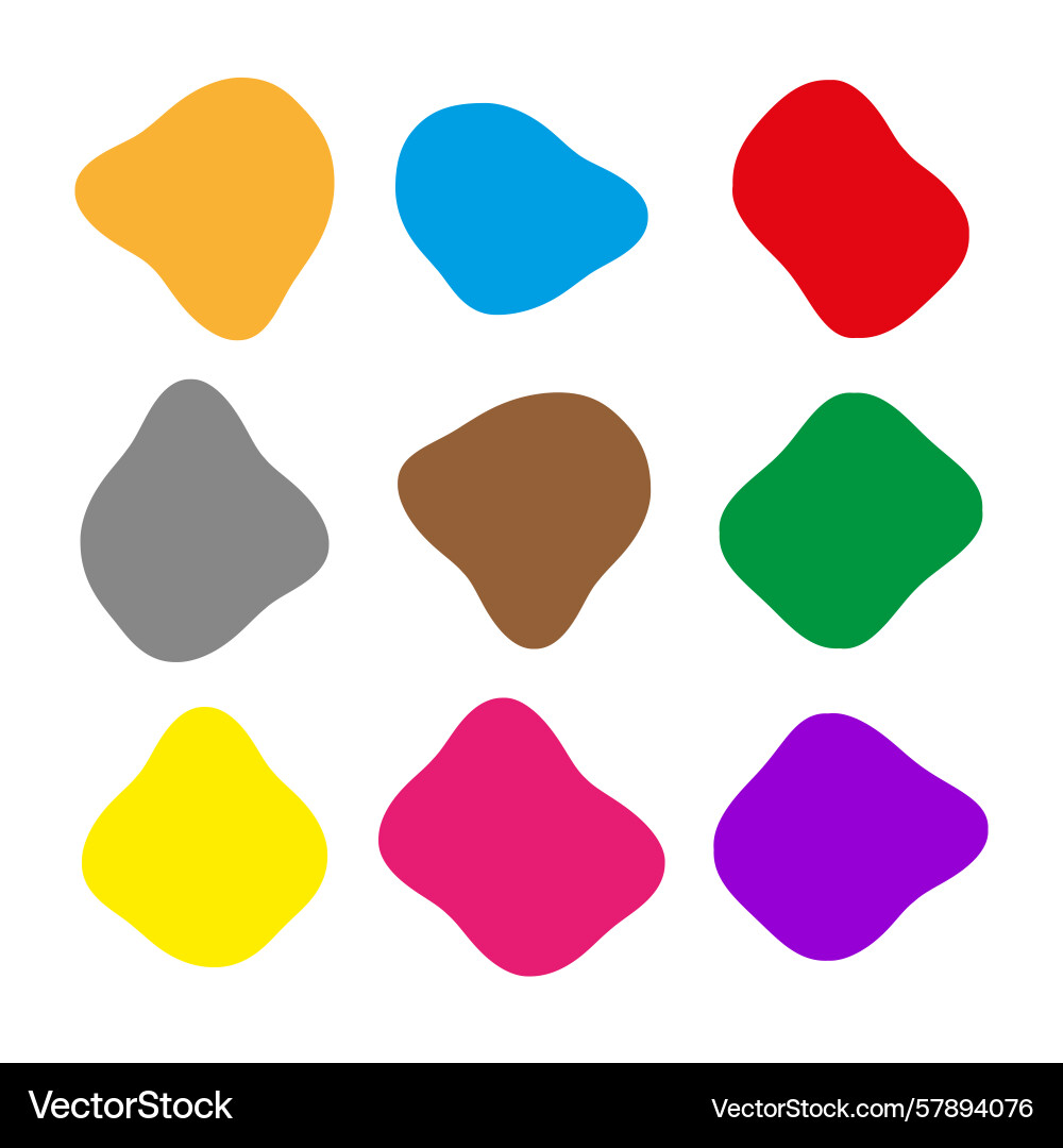 Abstract organic shapes colorful blob elements Abstract organic shapes colorful blob elements vector image