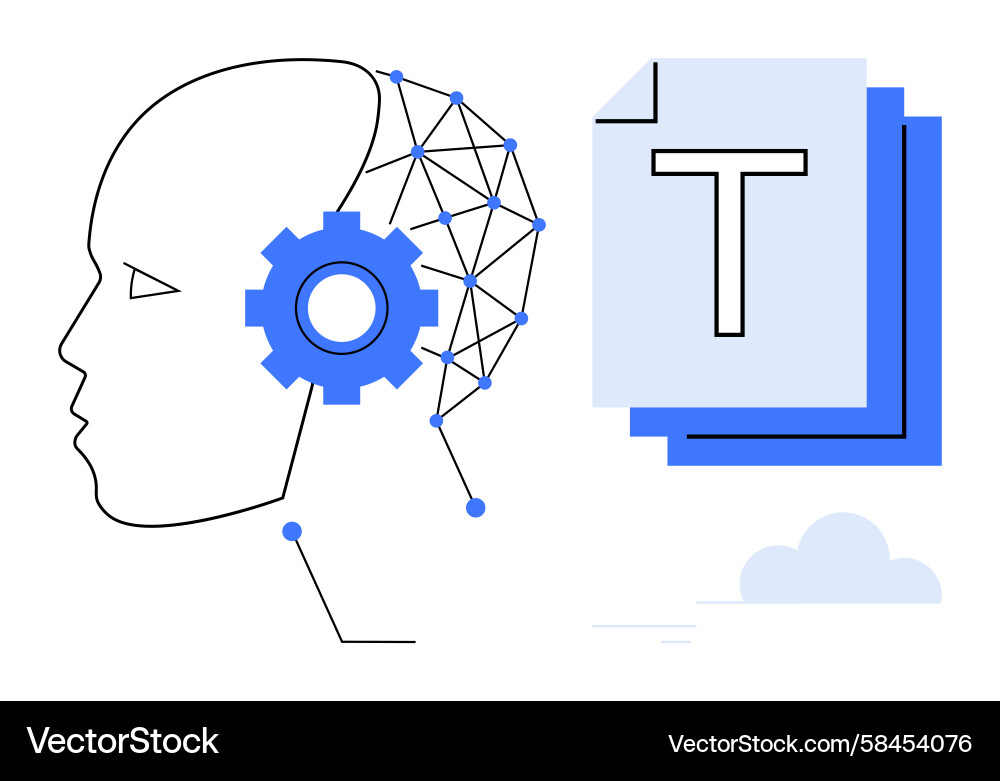 Artificial Intelligence Neural Network Vector Image