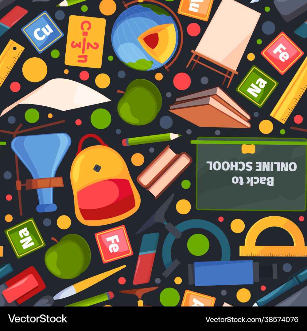 Back to School Education Pattern Vector Image