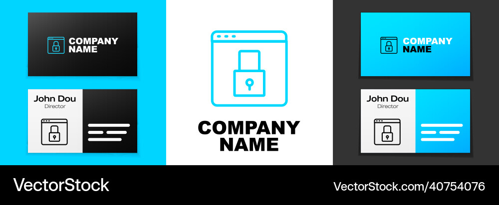 Blue line secure your site with https ssl icon Vector Image