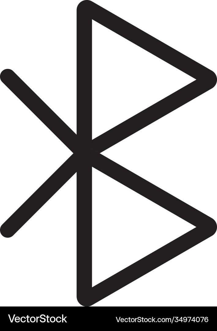 Bluetooth interface line style icon vector image