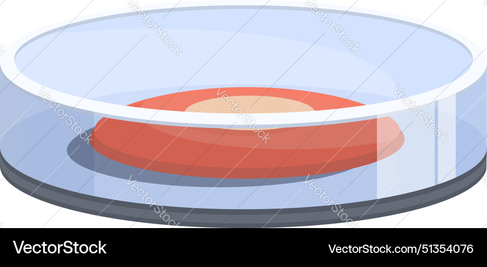 Cartoon petri dish with bacterial culture Cartoon petri dish with bacterial culture vector image