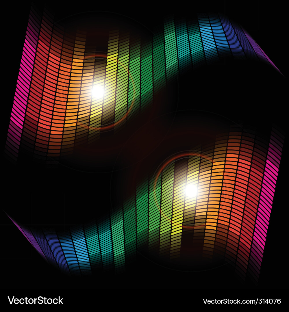 Colorful Equalizer Display Vector Image