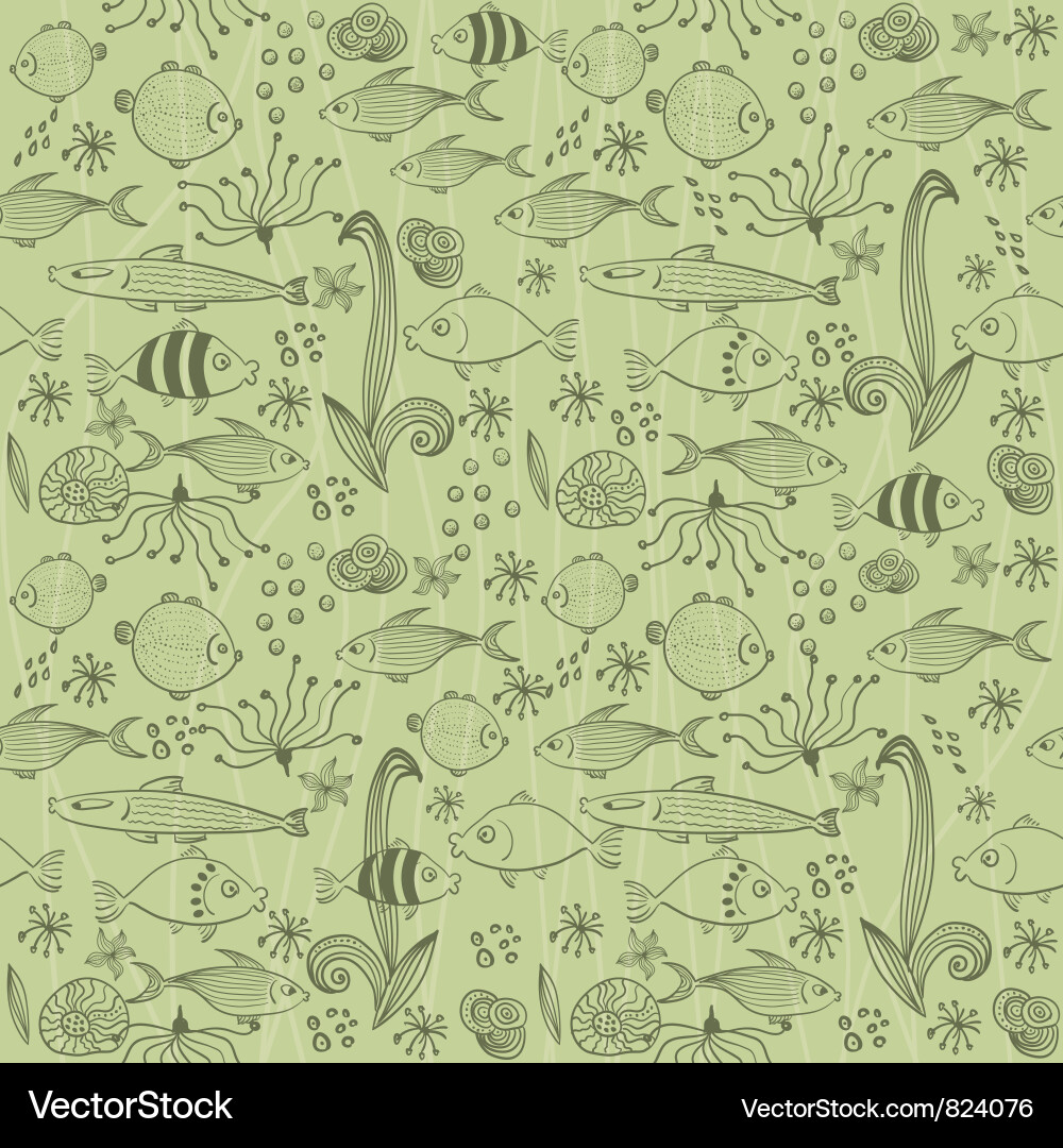 Fishes pattern Vector Image