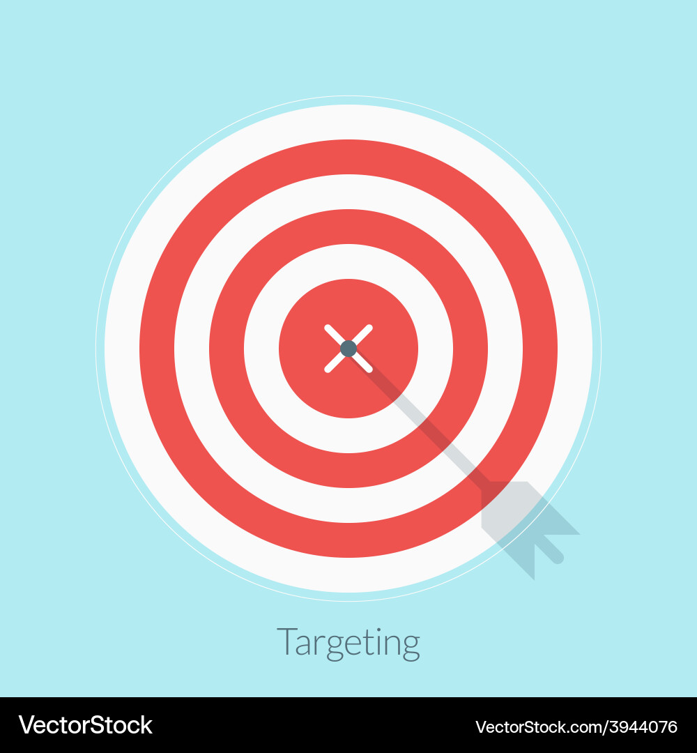 Flat design concept for targeting web b vector image