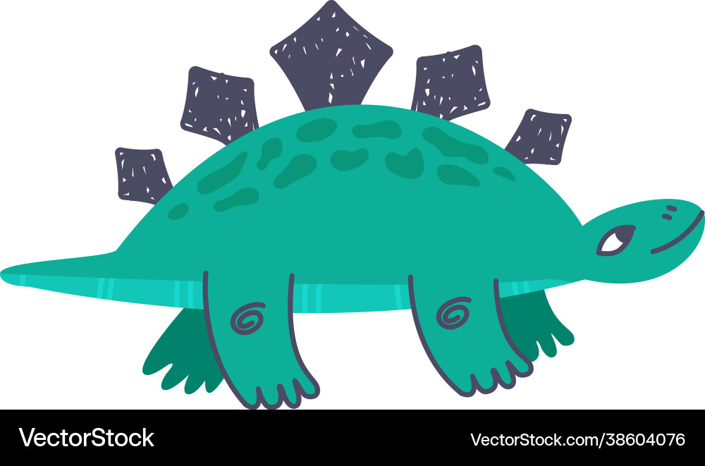 Funny spiked dinosaur as cute prehistoric creature Funny spiked dinosaur as cute prehistoric creature vector image
