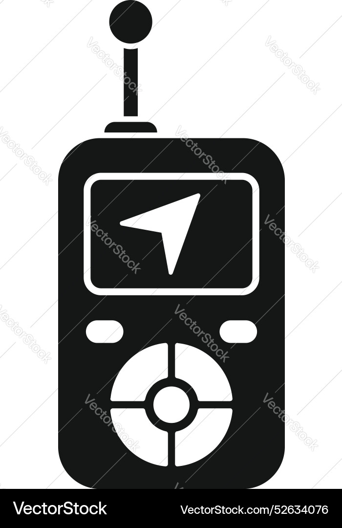 Gps navigator showing location with arrow sign vector image