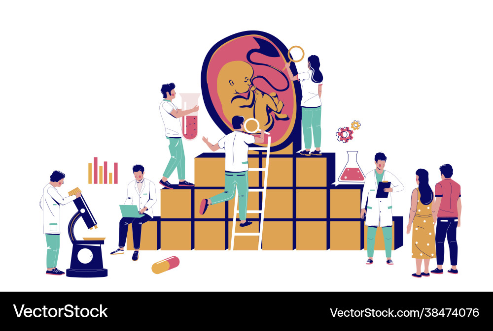 Infertility treatment medical clinic ivf couple Infertility treatment medical clinic ivf couple vector image