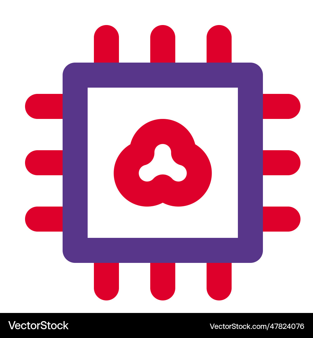 Microchip control unit for electronic devices Vector Image