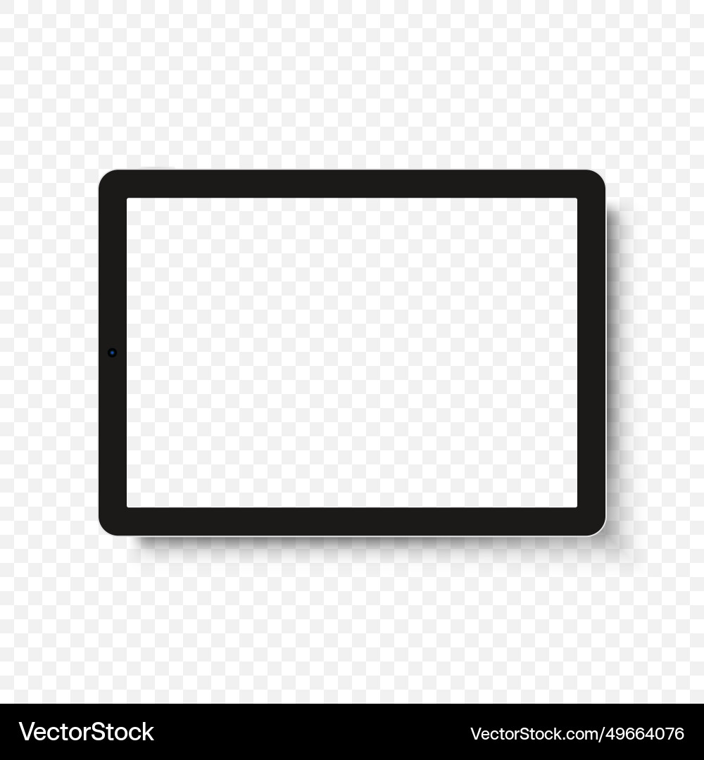 Mockup der schwarzen tragbaren Tablette mit leerem Bildschirm Mockup der schwarzen tragbaren Tablette mit leerem Bildschirm vektorbild