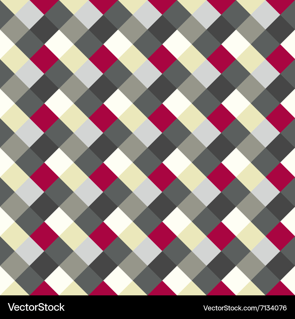 Seamless geometric checked pattern diagonal Vector Image