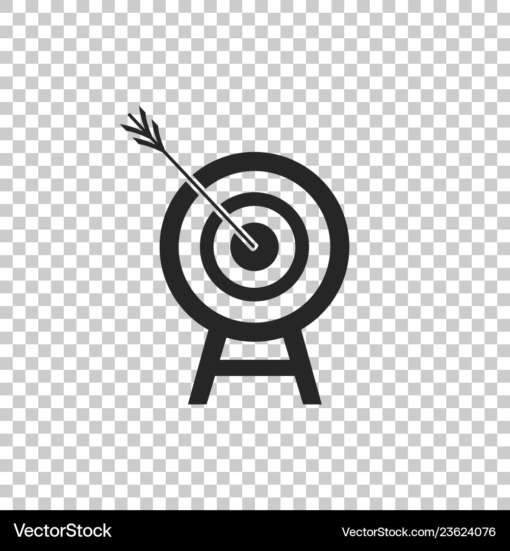 Target with arrow icon on transparent background Target with arrow icon on transparent background vector image