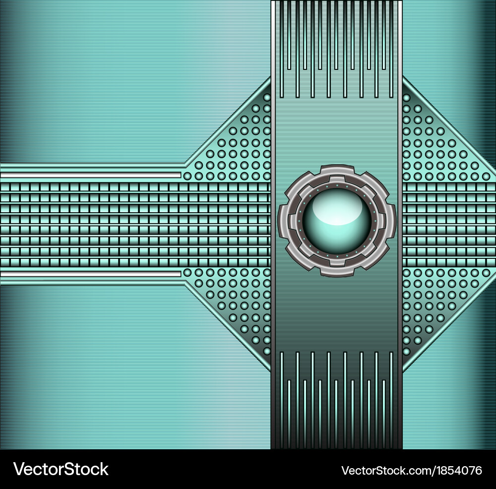 Technical background with metallic Vector Image
