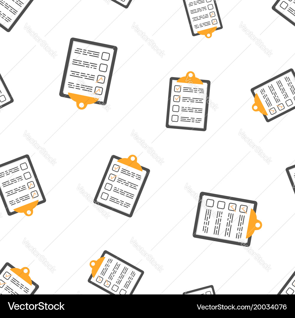 To do list seamless pattern background business Vector Image
