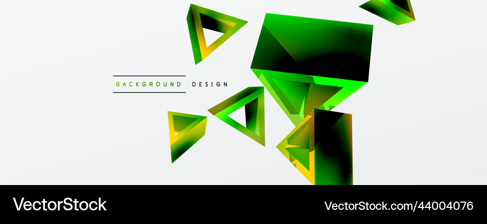 Triangle abstract background 3d basic Triangle abstract background 3d basic Vector Image
