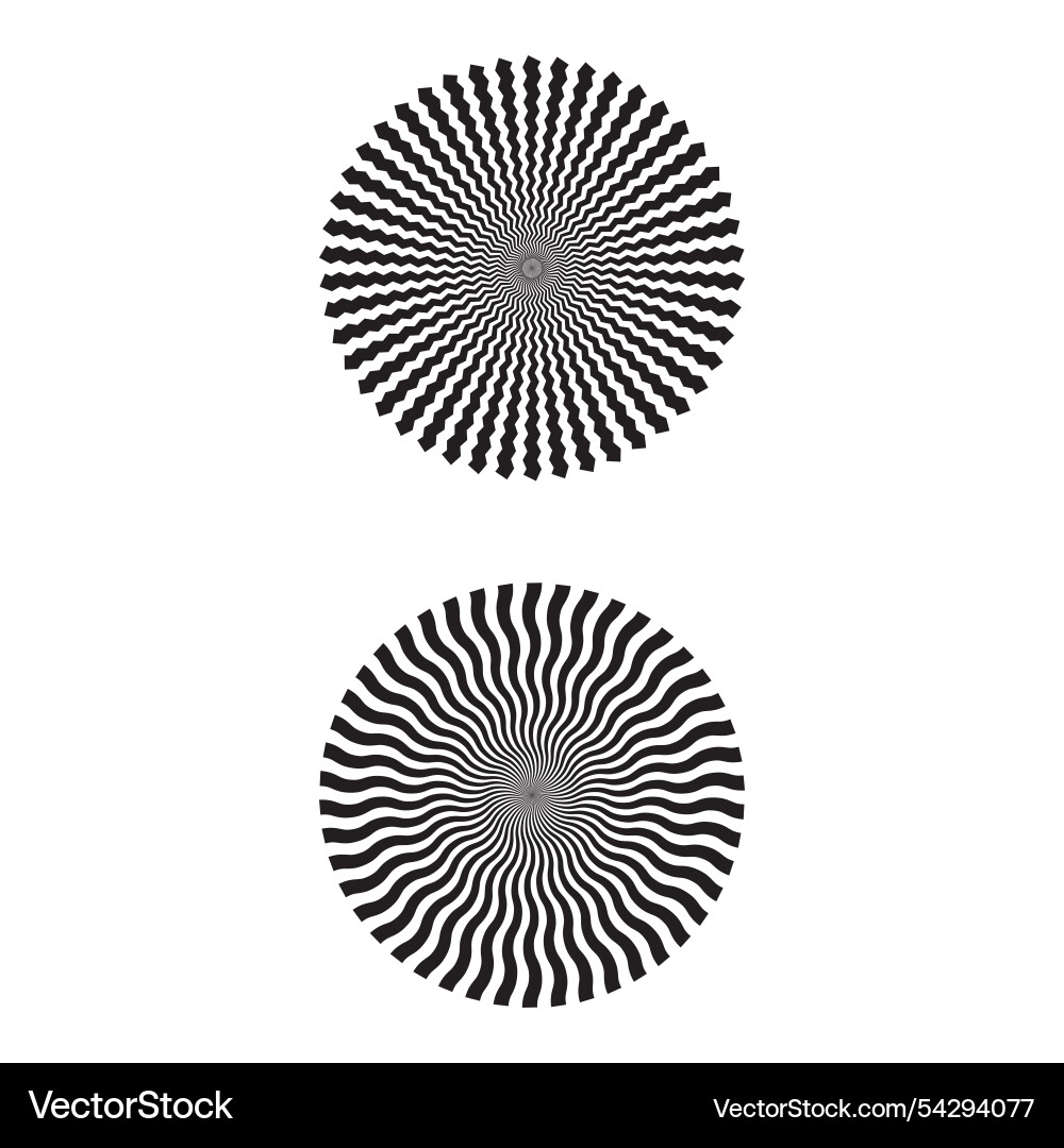 Abstract distorted wavy lines surface radial waves vector image