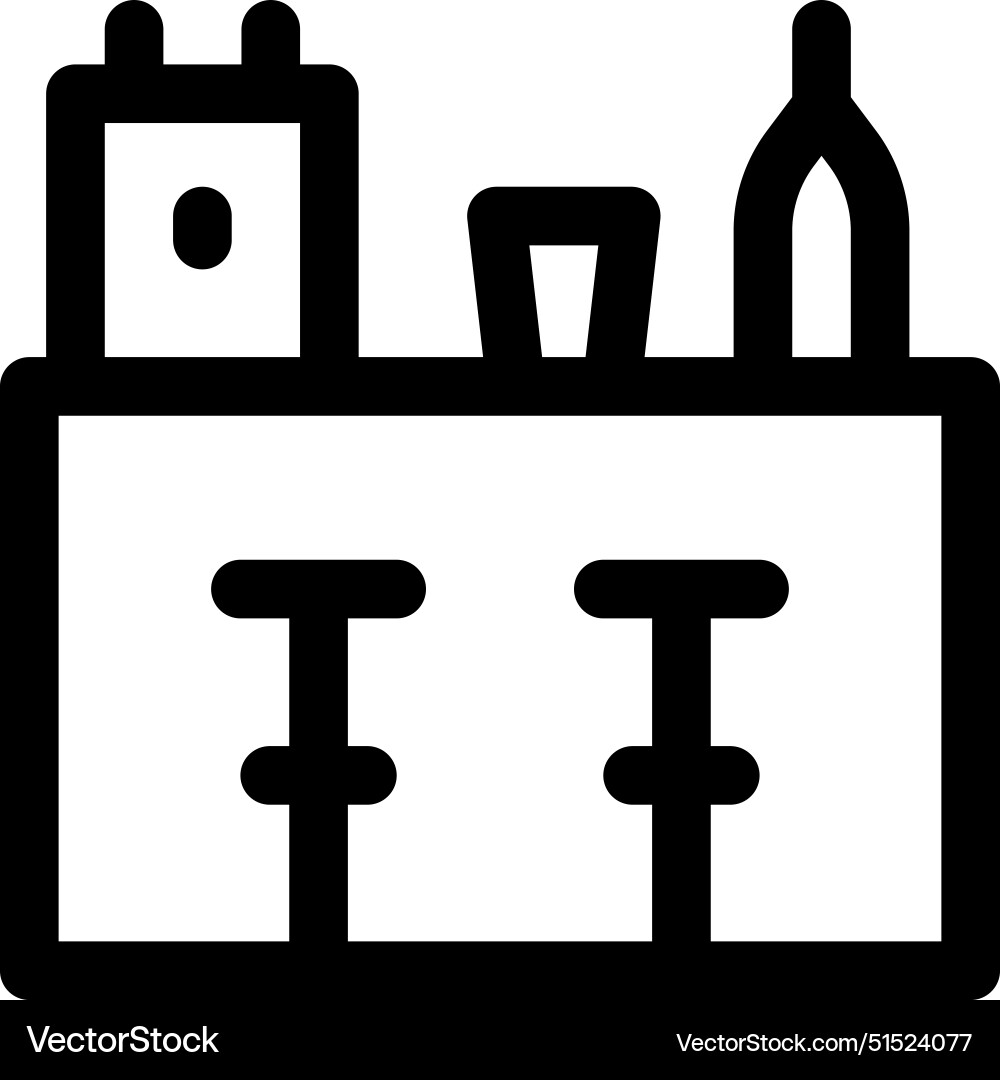 Bar icon thin linear style design isolated Bar icon thin linear style design isolated Vector Image