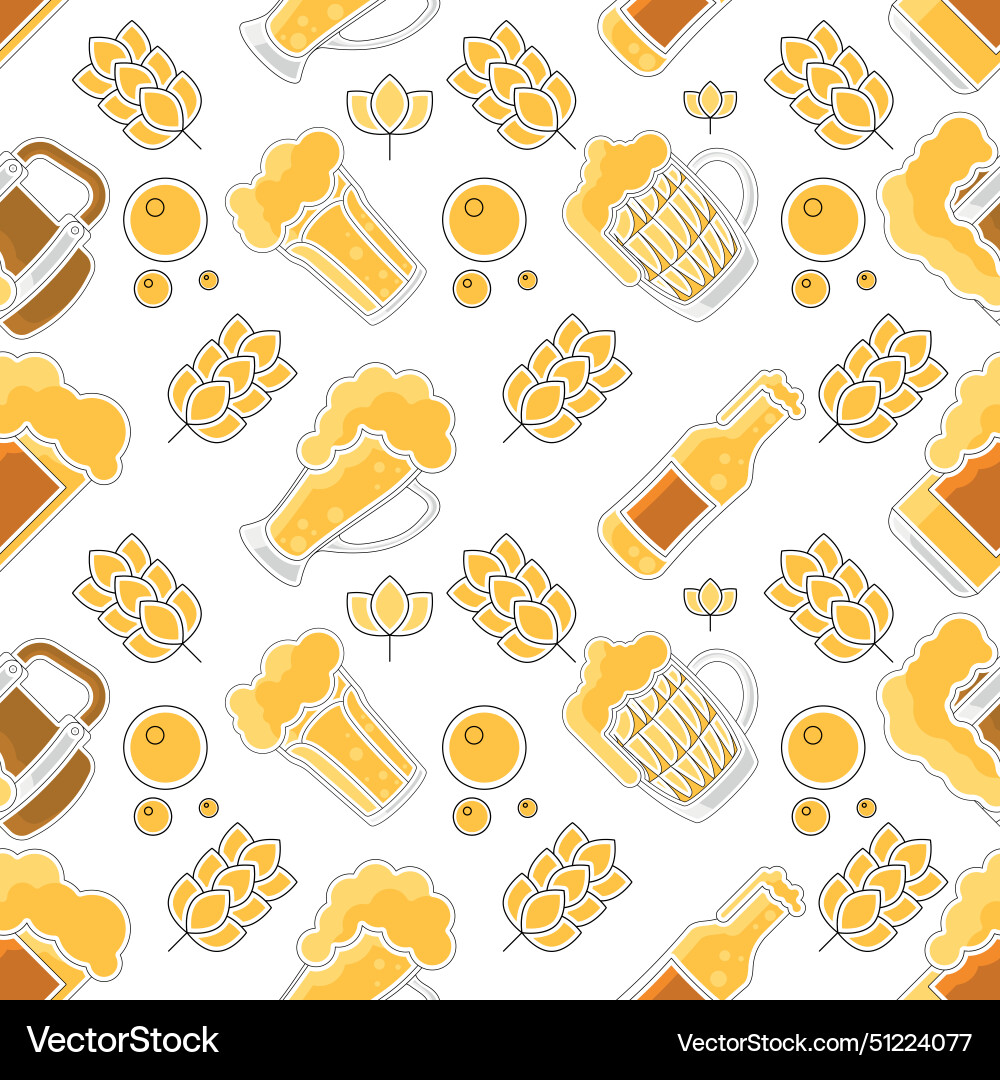 Biergläser und Flaschen Farbskizze Muster Biergläser und Flaschen Farbskizze Muster vektorbild