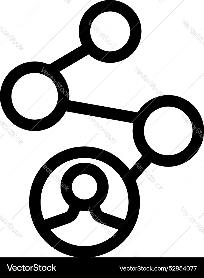 Businessman making connections with network Vector Image