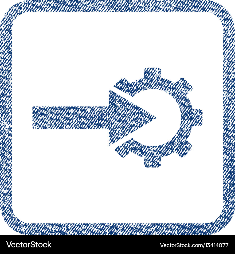 Cog integration fabric textured icon Cog integration fabric textured icon vector image