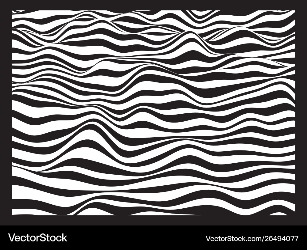 Dynamic 3D Wavy Surface Pattern vector image