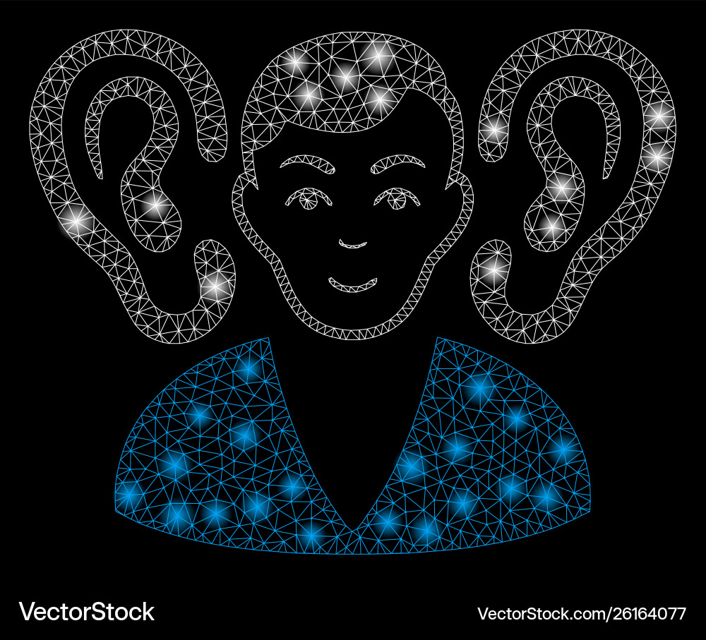 Flare mesh carcass listener with spots Vector Image