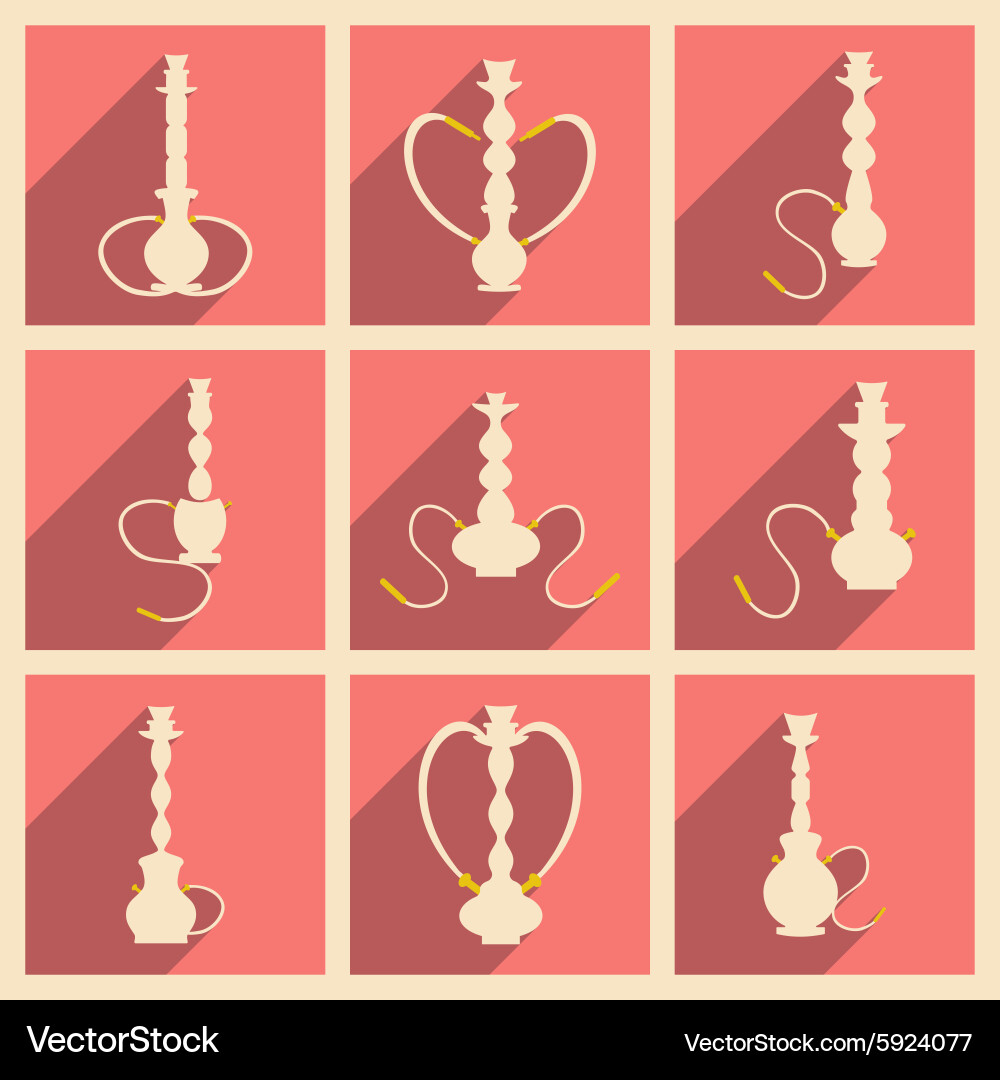 Flat with shadow concept and mobile application Vector Image