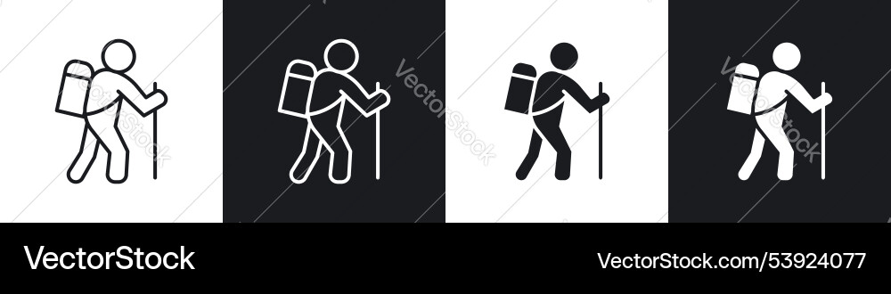 Hiking icon Royalty Free Vector Image - VectorStock