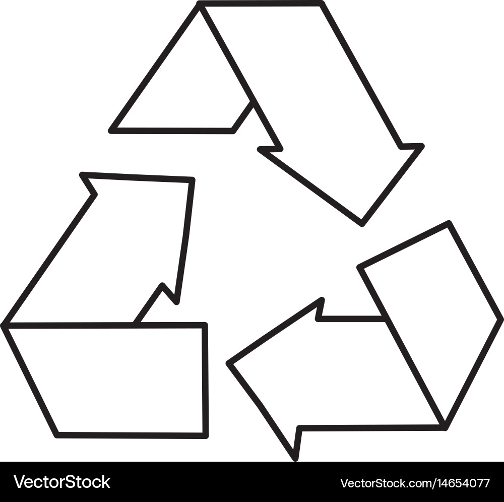 Line reduce recycle and reuse environment symbol vector image