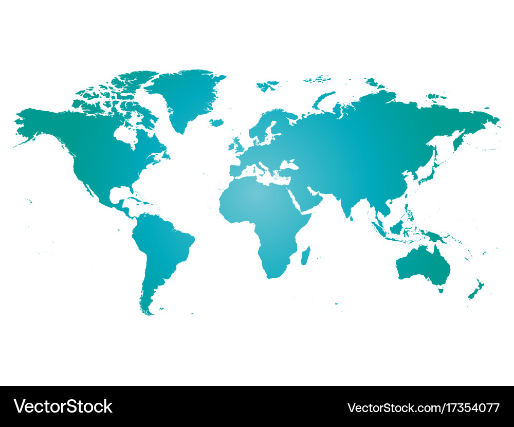 Map of world blue silhouette Vector Image