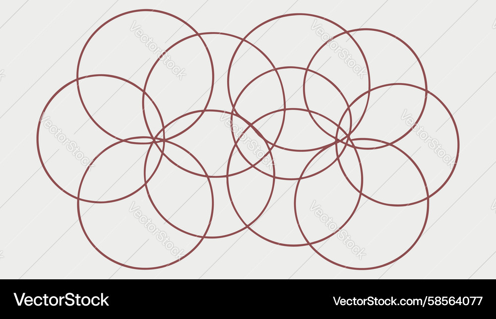 Overlapping Circle Motif Vector Image
