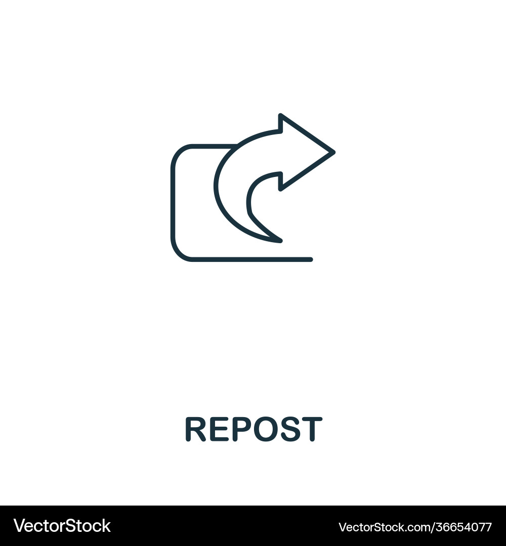 Repost icon simple element from social media vector image