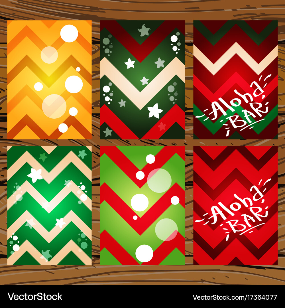 Set of seamless patterns in the form zigzags vector image