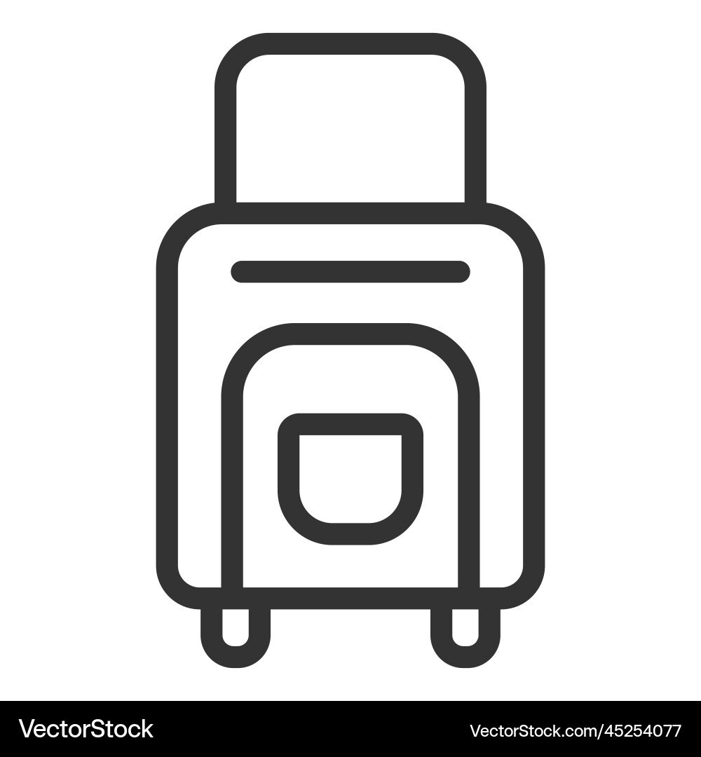 Suitcase with handle Suitcase with handle vector image