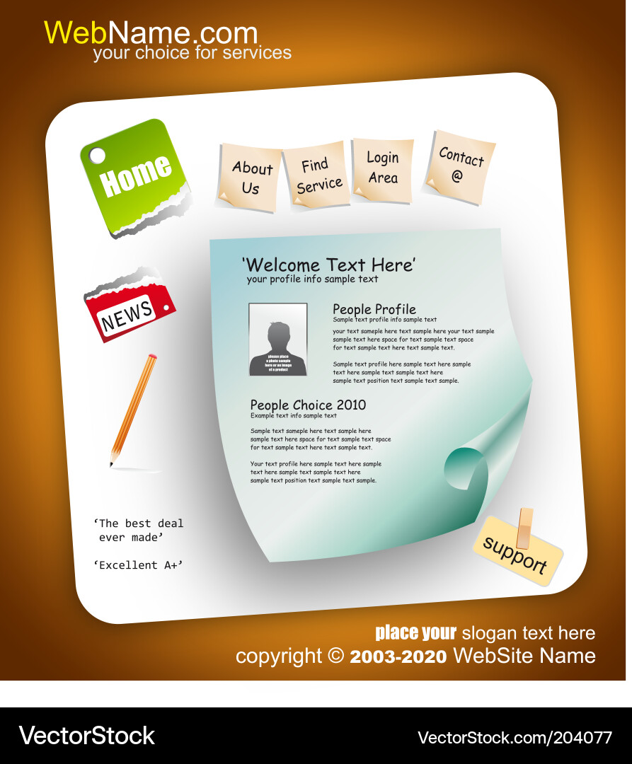 Website template Vector Image