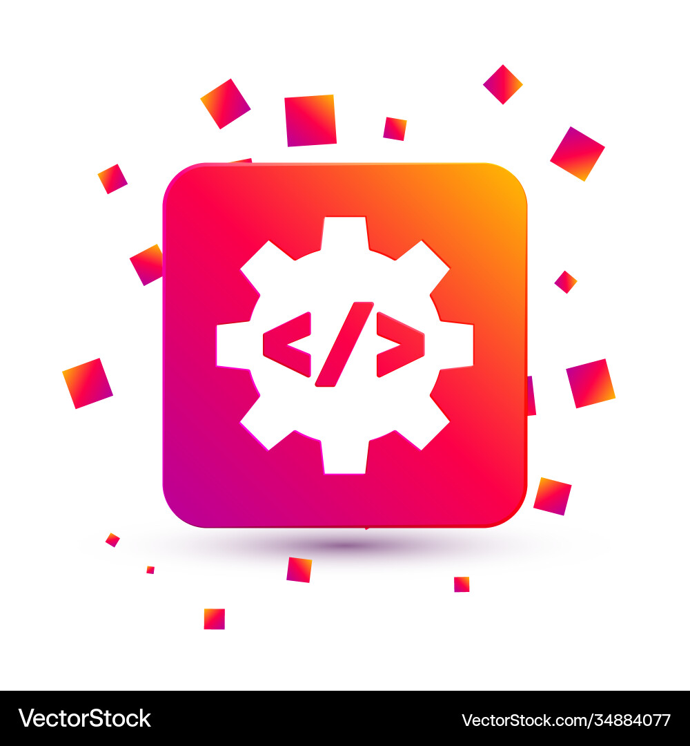 White web design and front end development icon White web design and front end development icon vector image