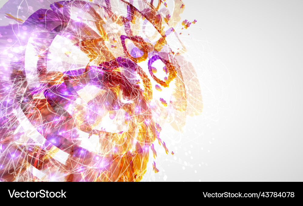 Abstract background with chaotic shapes vector image