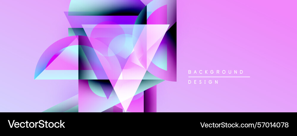 Abstract geometric shapes overlap creating vector image