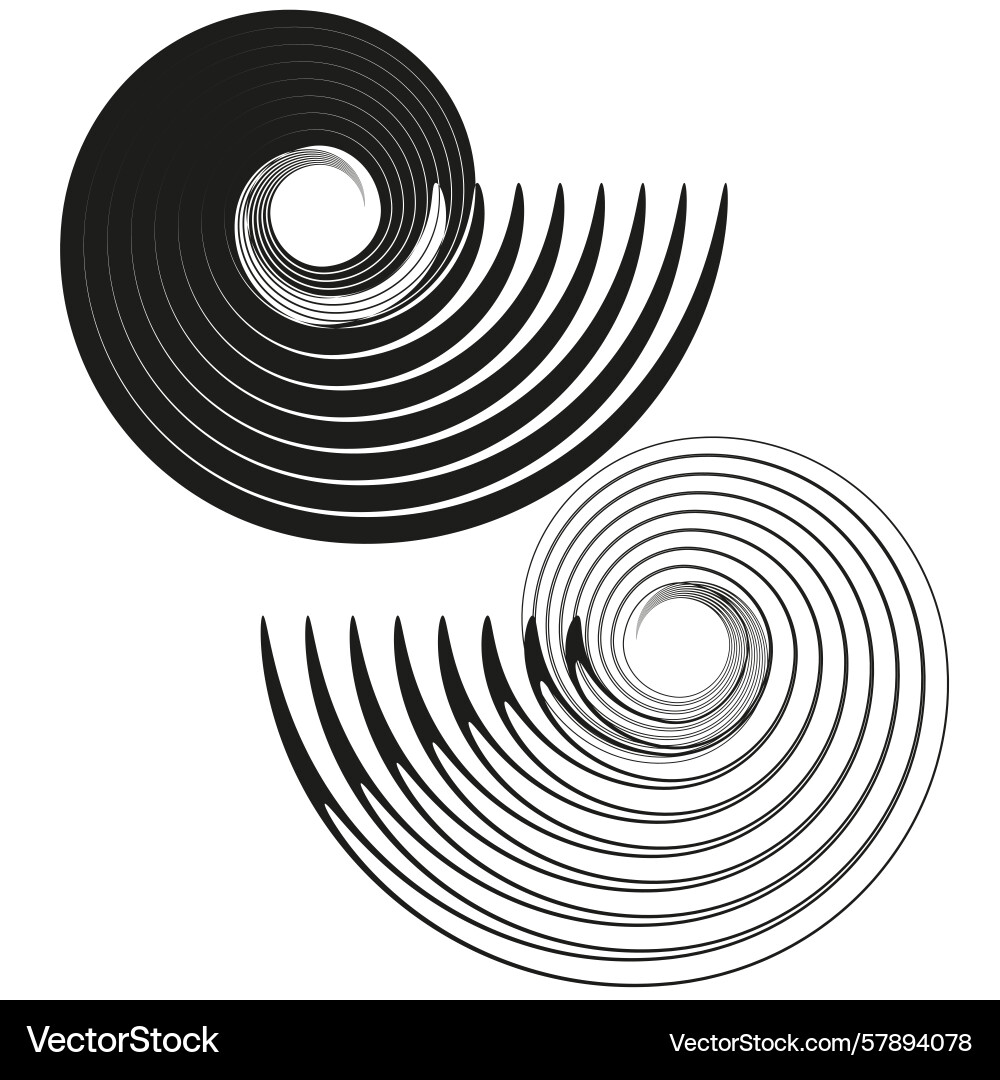 Abstract helix spirals dynamic winding forms Vector Image
