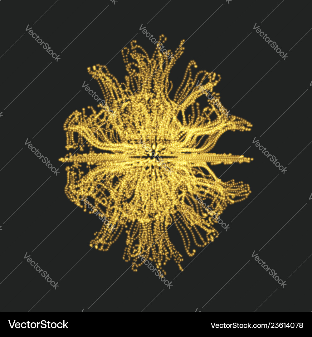 Array with dynamic particles 3d technology style Array with dynamic particles 3d technology style vector image