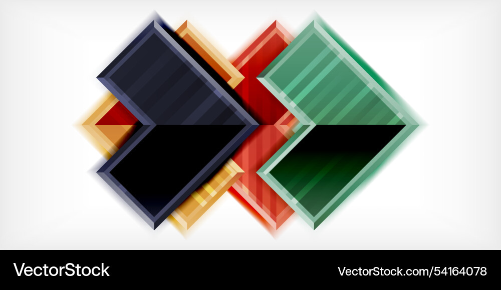 Arrow symbols created with 3d effects and line Arrow symbols created with 3d effects and line vector image