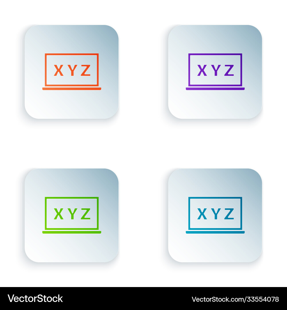 Color xyz coordinate system on chalkboard icon Color xyz coordinate system on chalkboard icon vector image