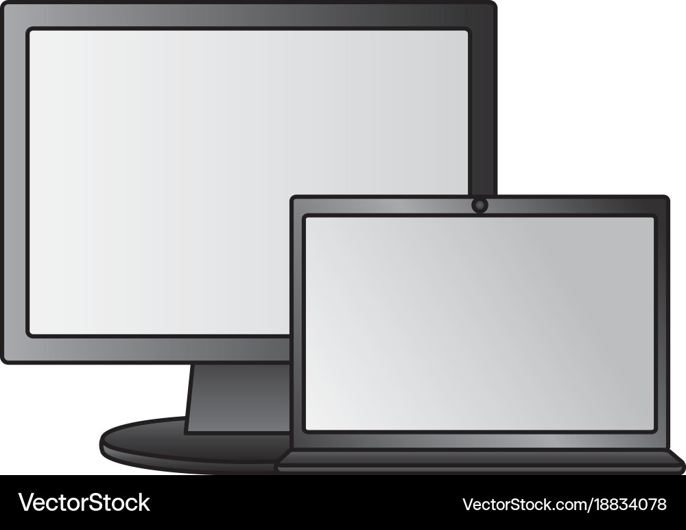 Computer monitor icon image vector image
