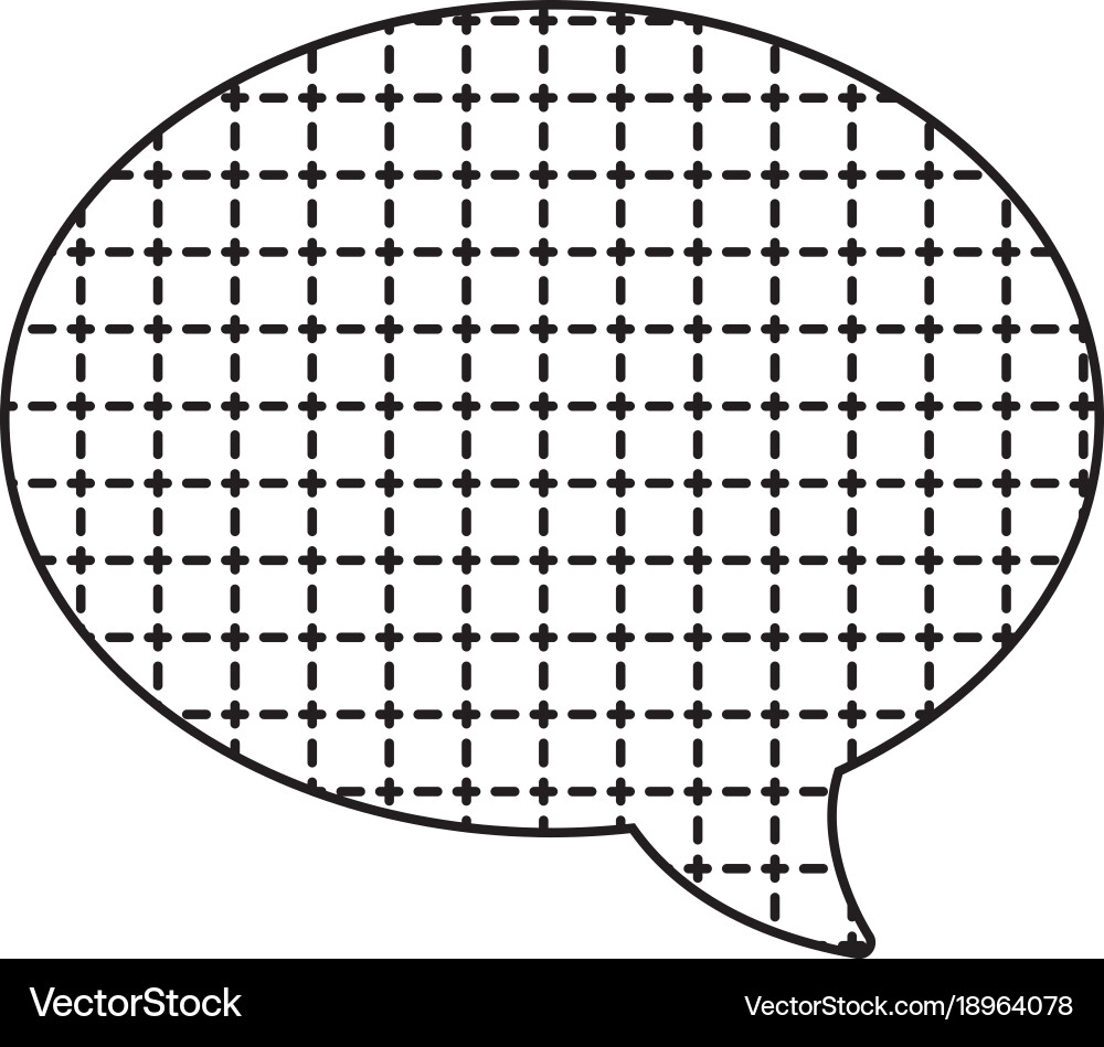 Dotted shape oval chat bubble text message style Vector Image