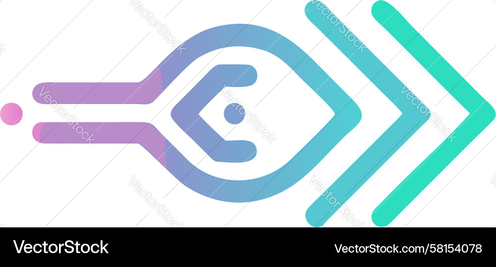 Dynamic Forward Flow Arrow Vector Image
