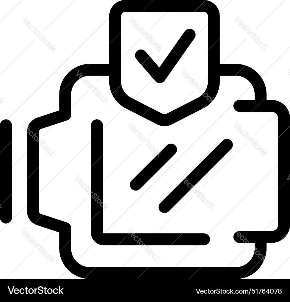 Engine security system showing check mark for safe Engine security system showing check mark for safe vector image