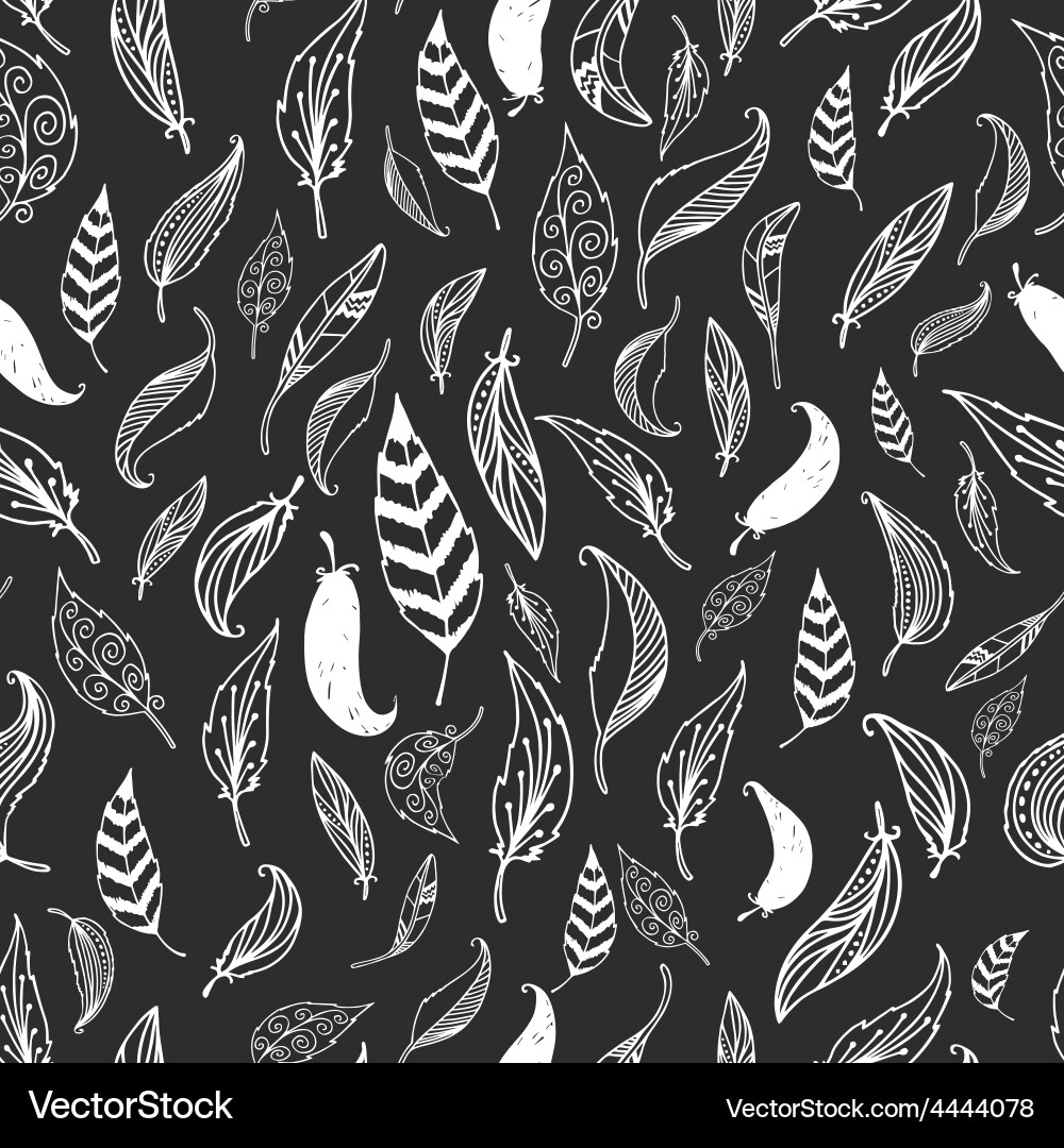 Feather background retro pattern Vector Image
