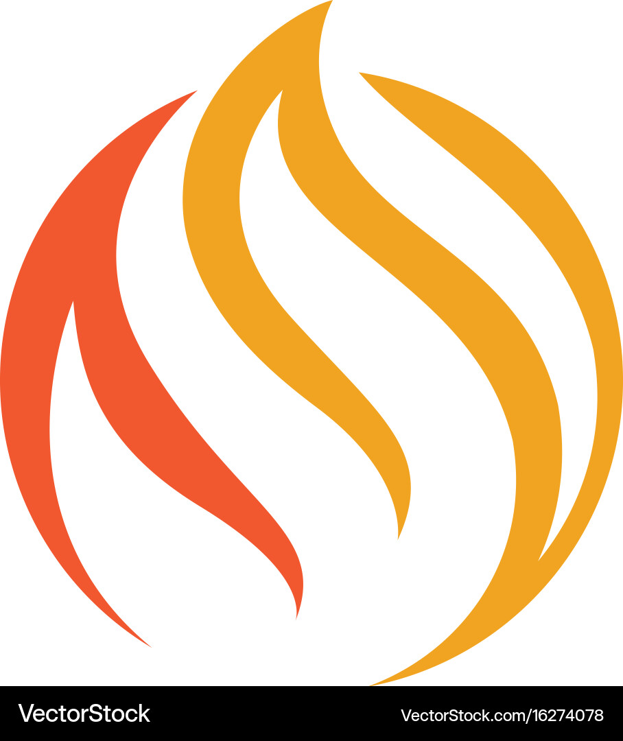 Flame Logo - Fire & Energy Icon Vector Image
